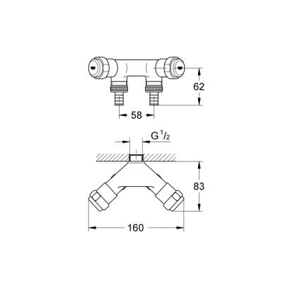 Grohe Orjinal Was® Çift Valf 'Simple' 1/2' - 41022000 - 2