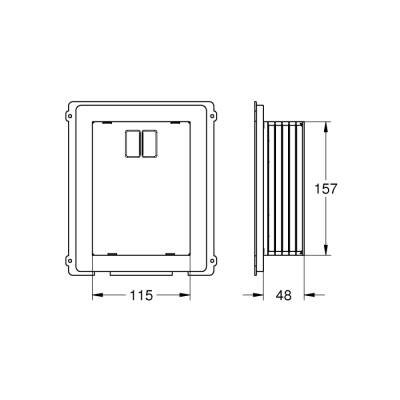 Grohe Panel Revizyonu İçin Kapak Şablonu - 40949000 - 2