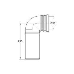 Grohe Pp-Çıkış Dirseği Dn 90 - 42327000 - 2