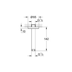 Grohe Rainshower Duş Başlığı Dirseği 142 Mm - 28724LS0 - 2