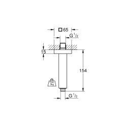 Grohe Rainshower Duş Başlığı Dirseği 154 Mm - 27711000 - 2