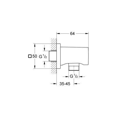 Grohe Rainshower Duş Çıkış Dirseği 1/2' - 27076000 - 2