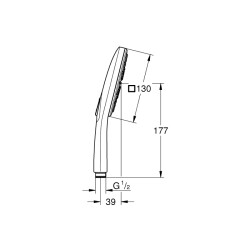 Grohe Rainshower Smartactive 130 Cube El Duşu 3 Akışlı - 26582Gn0 - 2