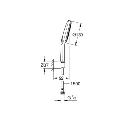 Grohe Rainshower Smartactive 130 Duşu Seti 3 Akışlı - 26581000 - 2