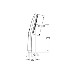 Grohe Rainshower Smartactive 130 El Duşu 3 Akışlı - 26574A00 - 2