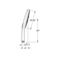 Grohe Rainshower Smartactive 150 El Duşu 3 Akışlı - 26554Ls0 - 2