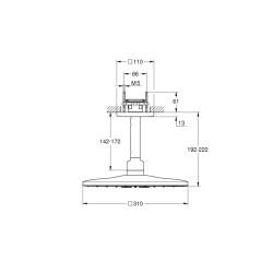 Grohe Rainshower Smartactive 310 Cube Tepe Duşu Seti 142 Mm, 2 Akışlı - 26481A00 - 2