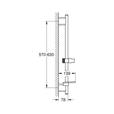 Grohe Rainshower Smartactive Duş Sürgüsü, 600 Mm - 26602000 - 2