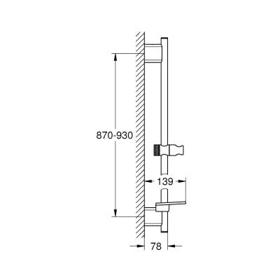 Grohe Rainshower Smartactive Duş Sürgüsü, 900 Mm - 26603000 - 2