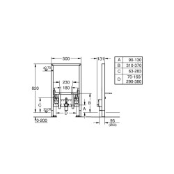 Grohe Rapid Sl Bide İçin Gömme Rezervuar, 0.82 M Montaj Yüksekliği - 38543000 - 2