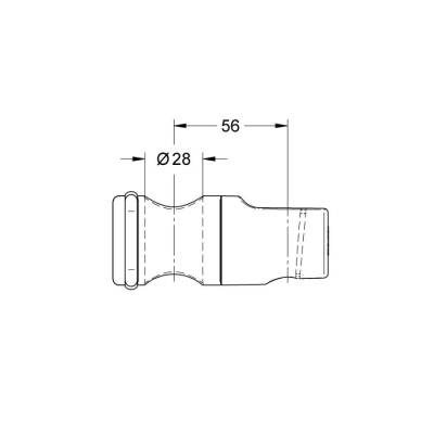 Grohe Relexa Plus Metal Kollu Hareketli Kayar Parça - 12435000 - 1