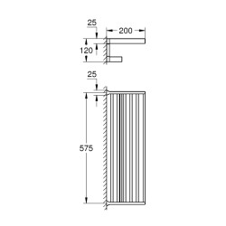 Grohe Selection Cube Çoklu Banyo Havluluğu - 40804000 - 2