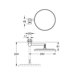 Grohe Selection Makyaj Aynası - 41077000 - 2