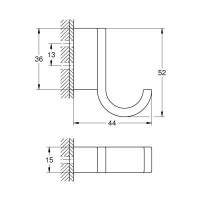 Grohe Selection Tekli Havlu Askısı - 41039Al0 - 2