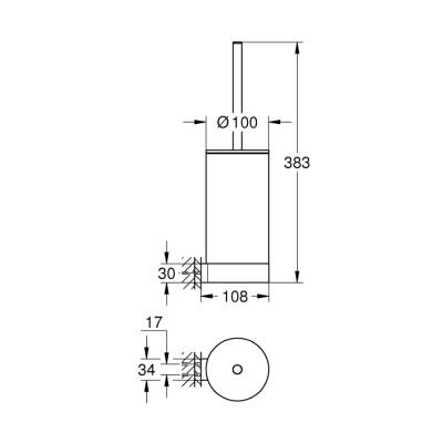 Grohe Selection Tuvalet Fırçası Seti - 41076Al0 - 2