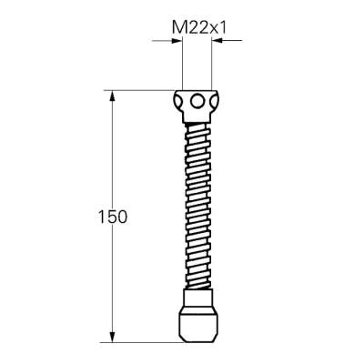 Grohe Spiral Boru Çıkışı M 22X1 - 13911000 - 1