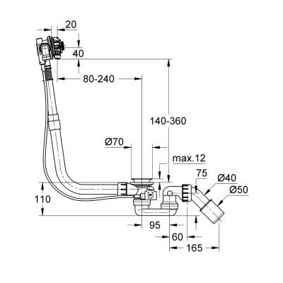 Grohe Talentofill Talentofill Küvet Tropleni - 28990Gn0 - 1