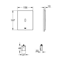 Grohe Tectron Bau E Fotoselli Kumanda Paneli - 39882000 - 2