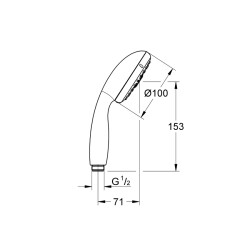 Grohe Tempesta 100 El Duşu 4 Akışlı - 28578002 - 2