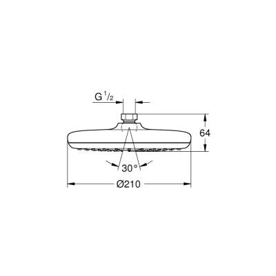 Grohe Tempesta 210 Tepe Duşu 1 Akışlı - 26410En0 - 2