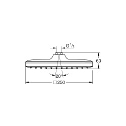 Grohe Tempesta 250 Cube Tepe Duşu 1 Akışlı - 26685000 - 2