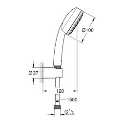 Grohe Tempesta Cosmopolitan 100 Duş Seti - 26084002 - 2