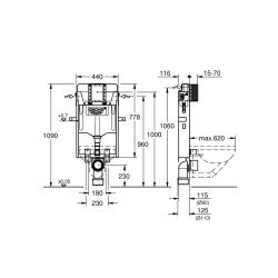 Grohe Uniset Gömme Rezervuar - 39165000 - 2