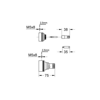 Grohe Uzatma-Seti 27,5 Mm - 47781000 - 2