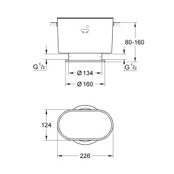 Grohe Yerden Küvet Bataryası İçin Montaj Gövdesi - 45473000 - 2