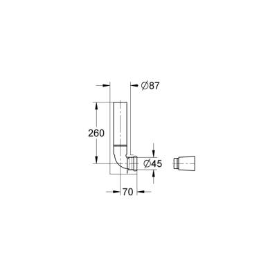 Grohe Yıkama (Temiz Su) Borusu, Ankastre - 43908000 - 2