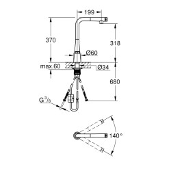 Grohe Zedra Smartcontrol Eviye Bataryası - 31593002 - 2