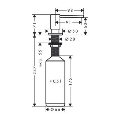 HansGrohe A41 Sıvı Sabunluk - 40438000 - 2