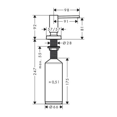 HansGrohe A71 Sıvı Sabunluk - 40468000 - 2