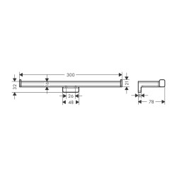 HansGrohe Addstoris İkili Tuvatet Kağıtlığı - 41748000 - 2