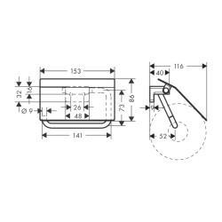 HansGrohe Addstoris Tuvalet Kağıtlığı - 41753700 - 2