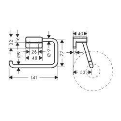 HansGrohe Addstoris Tuvalet Kağıtlığı - 41771140 - 2