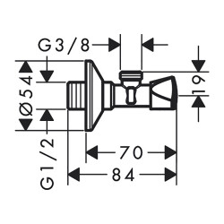 HansGrohe Ara Musluk E, G 3/8 Çıkış - 13902000 - 2