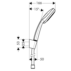 HansGrohe Croma 100 Duş Askı Seti Multi, 125 Cm Duş Hortumu İle - 27593000 - 2