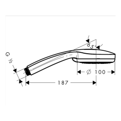 HansGrohe Croma 100 El Duşu Multi - 28536000 - 2