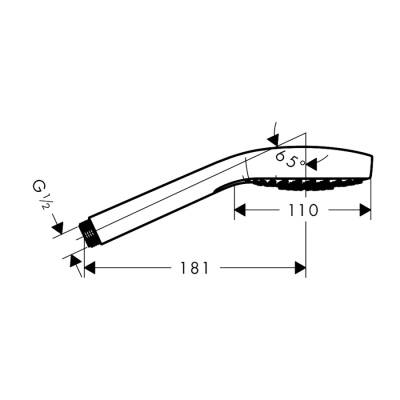 HansGrohe Croma E El Duşu 1 Jet, Ecosmart, 7 Lt/Dk - 26816400 - 2