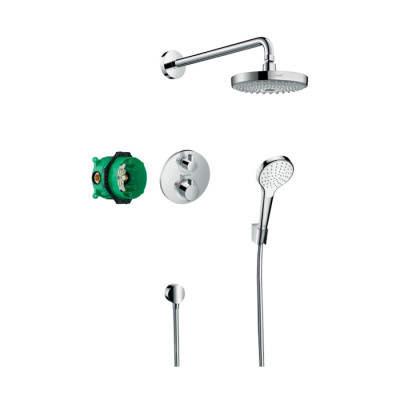 HansGrohe Croma Select S Ankastre Duş Sistemi Ecostat S Termostat İle - 27295000 - 1