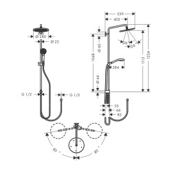 HansGrohe Croma Select S Duş Kolonu 280 1 Jet Reno - 26793000 - 2