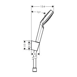 HansGrohe Crometta Duş Askı Seti 1Jet, Ecosmart, 9 Lt/Dk, 125 Cm Duş Hortumu İle - 26568400 - 2