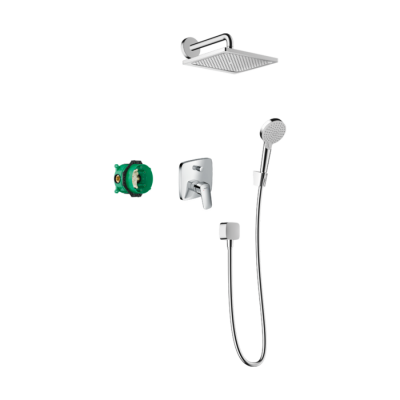 HansGrohe Crometta E Duş Sistemi 240 1Jet Tek Kollu Batarya İle - 27957000 - 1