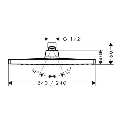 HansGrohe Crometta S Tepe Duşu 240 1 Jet - 26723000 - 2