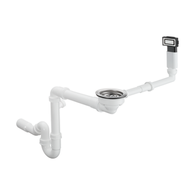 HansGrohe D14 - 10 Manuel Gider Ve Taşma Seti Tek Hazneli İçin - 43921800 - 1