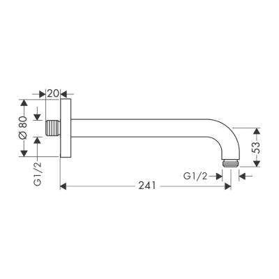 HansGrohe Duş Dirseği 24.1 Cm - 27409000 - 2