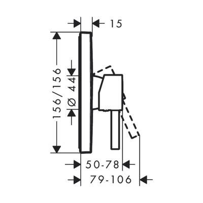 HansGrohe Finoris Tek Kollu Duş Bataryası Ankastre Montaj - 76615000 - 2