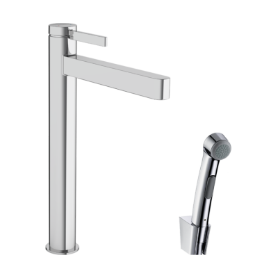 HansGrohe Finoris Tek Kollu Lavabo Bataryası 260, Bidette El Duşu Ve 160 Cm Duş Hortumu İle - 76220000 - 1