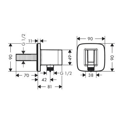 HansGrohe Fixfit Q - 26887000 - 2